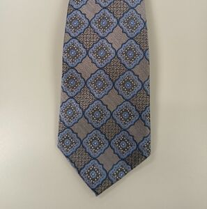 Jos. A. Bank Blue and Gray Geometric Tie